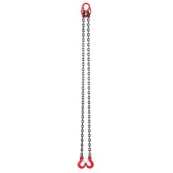 2-haarainen nostoslingi G80-seoslankateräsketju 8 mm 3 m 3,17 t koukuilla turvasalvoilla