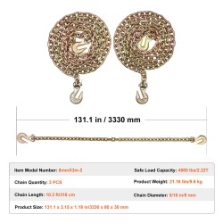 Kuljetusketjut seoskarkaistusta teräksestä 8 mm 316 cm 2 kpl 2,22 t