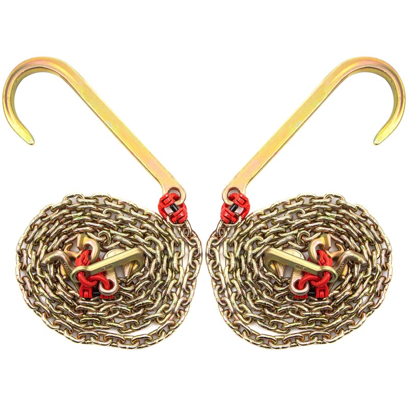 J-koukkuhinausketju G80 seosteräs 8 mm 3 m 2 kpl 4200 kg työkuorma