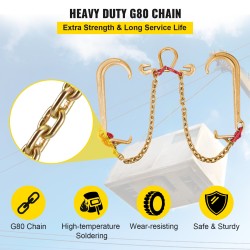 V-mallinen vetoketju G80-luokan galvanoitu teräs 8 mm 60 cm 4898 kg
