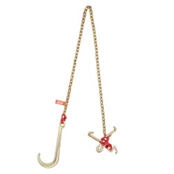 Hinausketju Mn teräksinen G80 8 mm 180 cm galvanoitu useilla koukuilla