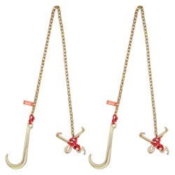 J koukkuketjusarja 2 kpl G80 manganteräs 8 mm 180 cm galvanoitu 2448 kg