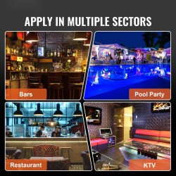 Akryylinen pulloteline 152,4 cm 3-portainen monivärinen LED-valaistus radiokaukosäädin sovellusohjaus