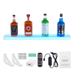 Pulloteline akryylinen LED-valaistu 30 tuuman yhden tason RF ja sovellusohjaus