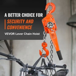 Käsikäyttöinen ketjunostin 3 t seosteräsrunko galvanoitu hiiliteräsketju 3,1 m 360 asteen koukku