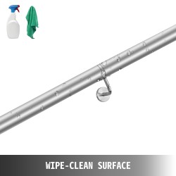 Seinään asennettava porraskaide 304-ruostumatonta terästä kuusi jalan kolme kiinnikettä