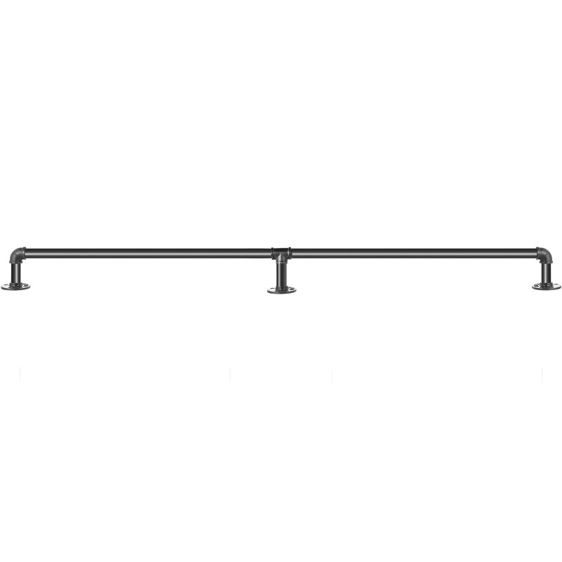 Porraskaide hiiliteräs 2,12m 32mm musta 200kg 3 seinäkiinnikettä