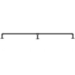 Portaiden käsijohde hiiliteräs 1,52 m säänkestävä musta 200 kg