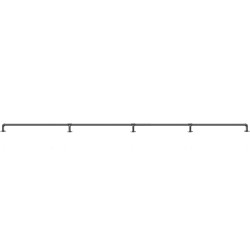 Porraskaide hiiliterästä 3,96 m musta 200 kg kantavuudella