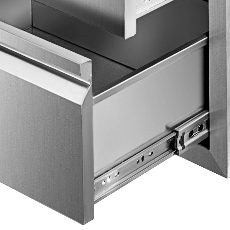 3-tasoinen ulkokeittiön laatikkomoduuli 201-ruostumatonta terästä koko 377×646×480 mm