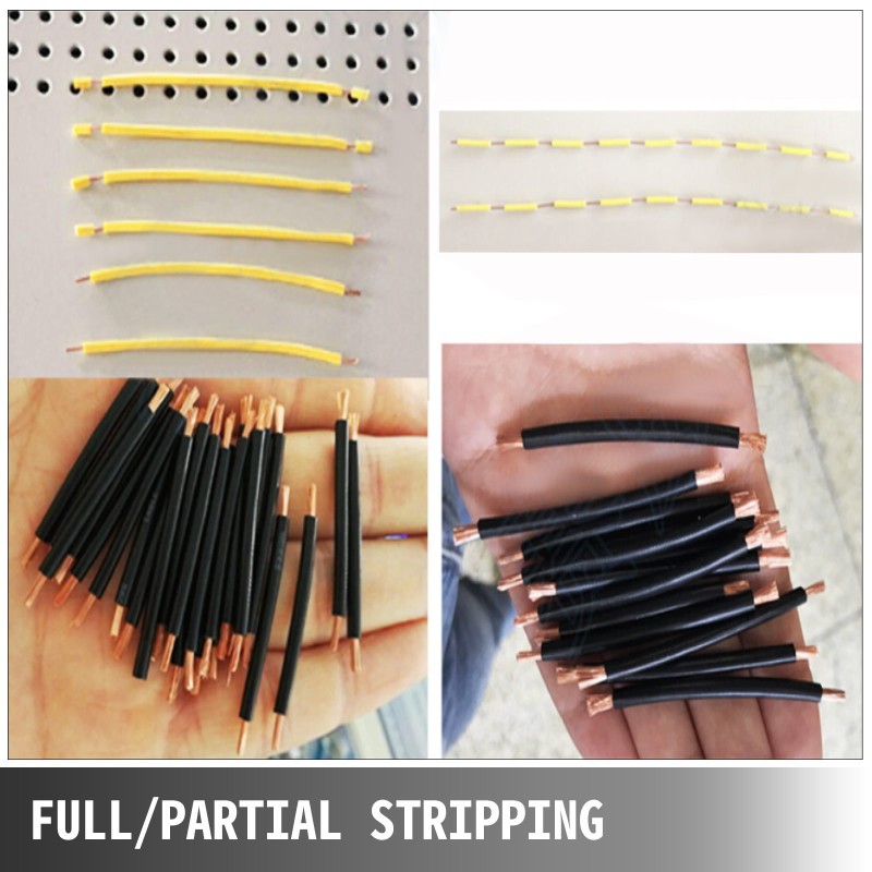 Automaattinen johtojen kuorintakone mikrotietokoneohjaus 0,1–8 mm² johdinoikaisin keräysalusta