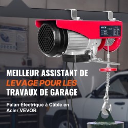 Sähköinen teräsvaijeritalja 600 kg 1150 W 12 m vaijeri puhtaan kuparin moottori