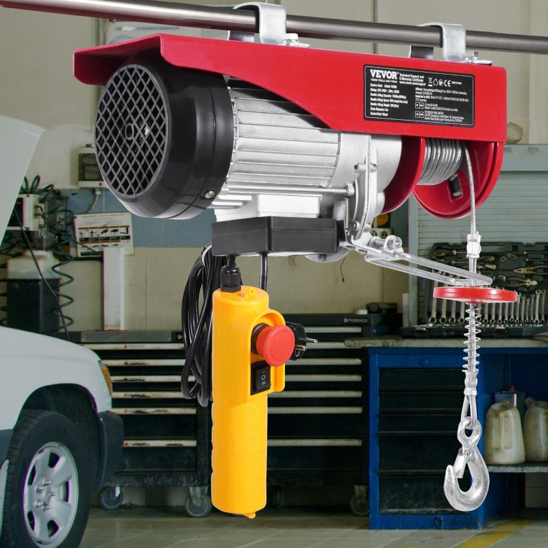 Sähköinen vaijerinostin täyskuparimoottorilla 800 kg enimmäiskuorma 230V johdollinen kaukosäädin