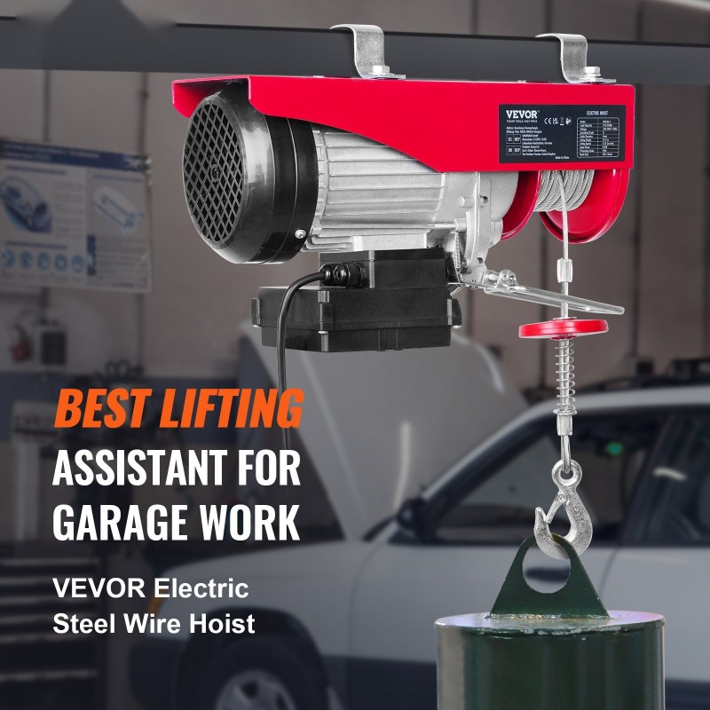 Sähköinen teräsvaijeritalja 249,5 kg 510W 220V 12 m langaton kaukosäädin