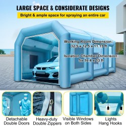 Täytettävä maalausteltta 210D oxford-kangas ja PVC 12x5x4 m kaksi puhallinta