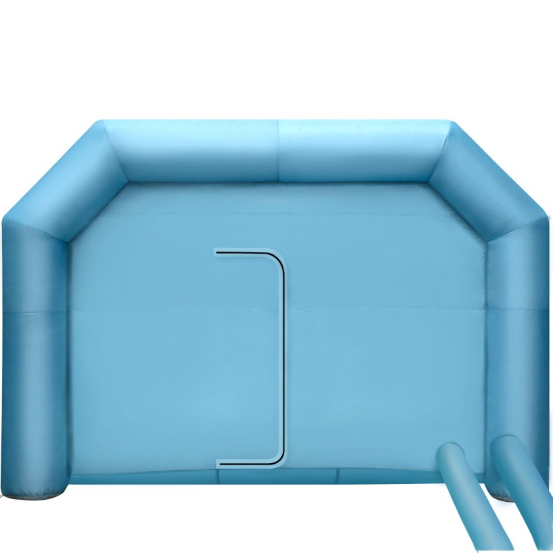 Täytettävä maalausteltta 9 x 6 x 4 m Oxford-kangas täyttö- ja ilmanvaihtopuhaltimilla