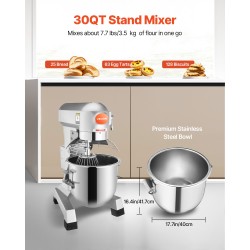 Pöytämallinen taikinakone ruostumatonta terästä 3,5 kg 1100W ammattikeittiöön