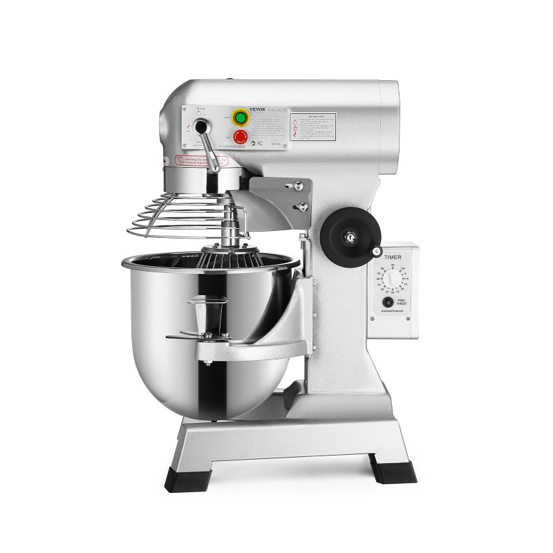 Taikinakone 10 Qt ruostumattomasta teräksestä 450W 3 nopeutta ammattikeittiöön
