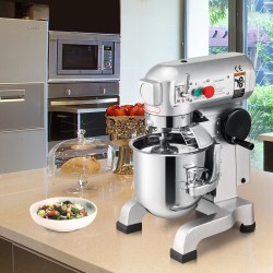 Teollinen yleiskone 15 Qt kulho 600 W ruostumattomilla osilla 3 nopeutta