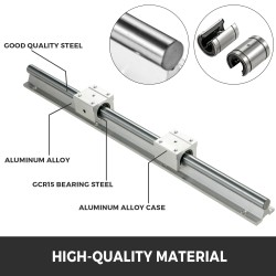 Lineaarikiskosarja hiiliteräs alumiini 2 kpl SBR16 500mm 4 kpl SBR16UU CNC