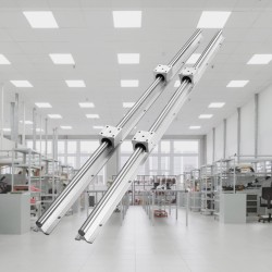 Lineaarinen ohjainkiskosarja SBR12 1000 mm teräs ja alumiini 2 kiskoa 4 liukupalikkaa