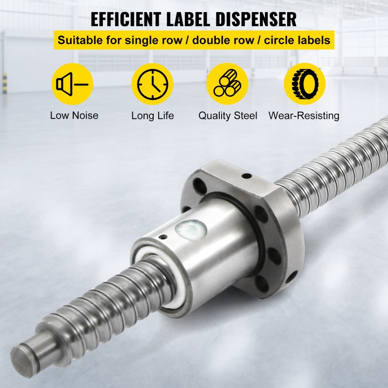 Esijännitetty kuularuuvisarja teräs ja alumiiniseos 16 mm 5 mm nousu 1000 mm