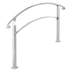 Kaide taottua rautaa ulkoportaisiin kolmelle askeleelle valkoinen säädettävä