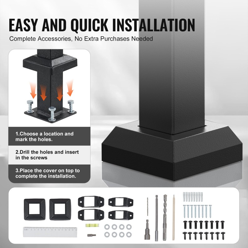 Hiiliteräskaide 2–3 portaisiin ulkokäyttöön ja sisäkäyttöön 1016 mm säädettävä kulma 0–35 astetta