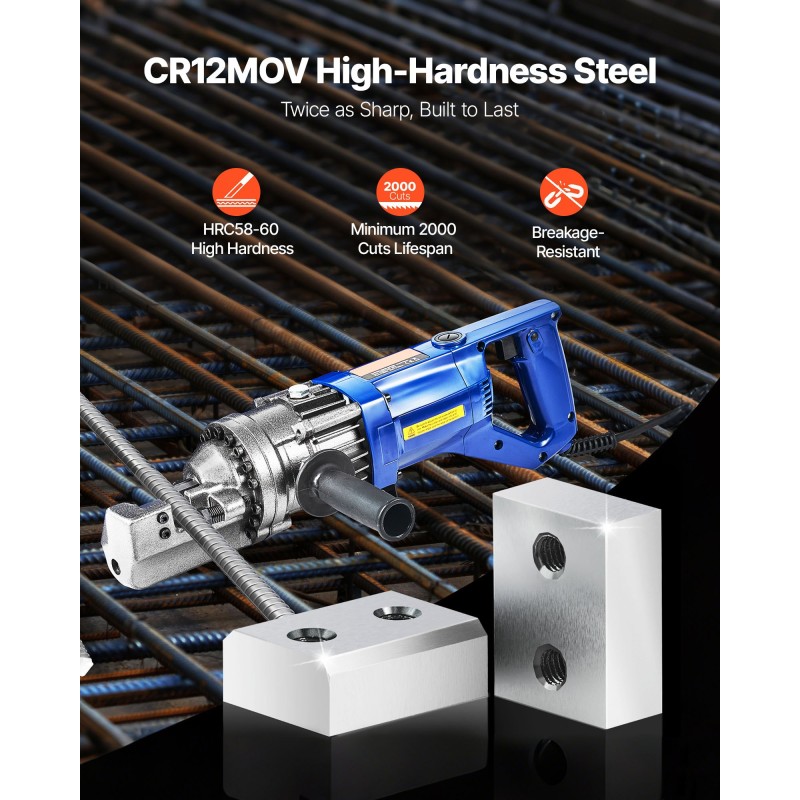 Varausterät Cr12MoV teräs 25 mm 6 kpl kaksipuoliset sähköiseen harjateräleikkuriin