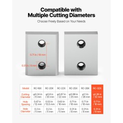 Betoniteräsleikkurin vaihtoterät kaksipuoliset korkean kovuuden teräs sähköleikkurille 32 mm 6 kpl