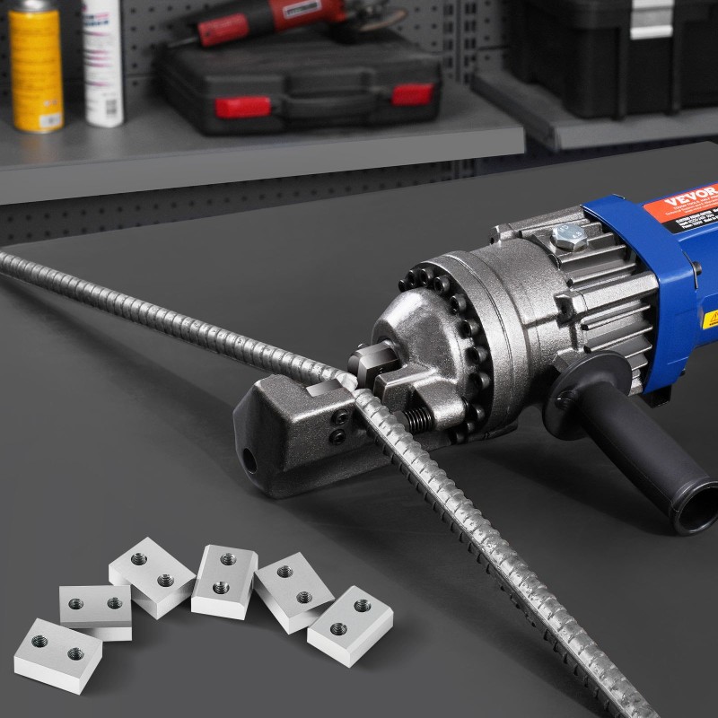 Betoniteräsleikkurin vaihtoterät kaksipuoliset korkean kovuuden teräs sähköleikkurille 32 mm 6 kpl