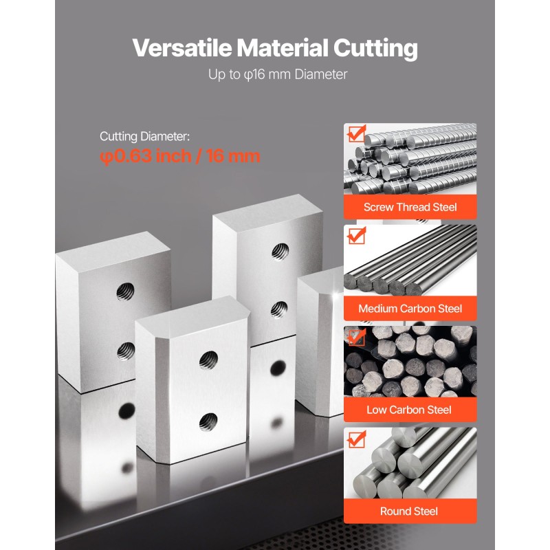 Varausterät Cr12MoV-korkeakovuusteräs 16 mm 6 kpl kaksipuoliset harjateräsleikkurille