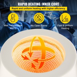 Lämmitysmantteli magneettisekoittimella 500 ml 500 W teräskuori lasikuituinen sisäosa