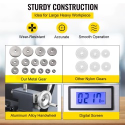 Pöytämallinen metallisorvi valurautarunko 210/400 mm 1100W MT5-kara 4-leukaistukka