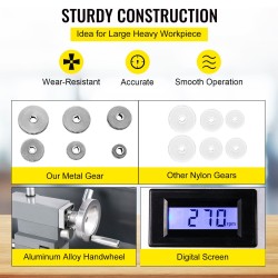 Metallisorvi valurautarunko 1100W 220x750 mm säädettävä nopeus 50–2250 3-leukainen MT5 MT2