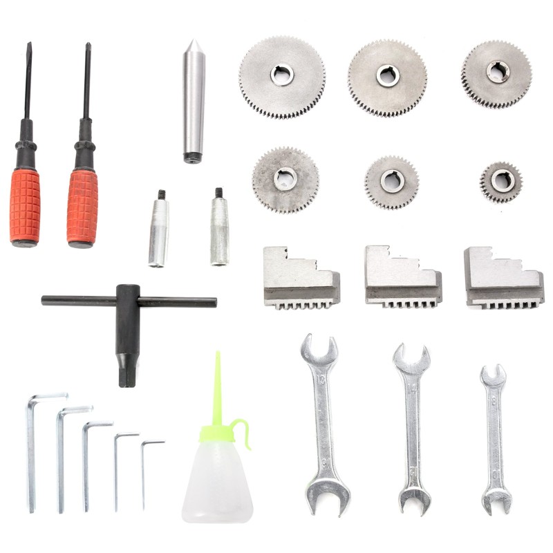 Metallisorvi valurautarunko 1100W 220x750 mm säädettävä nopeus 50–2250 3-leukainen MT5 MT2