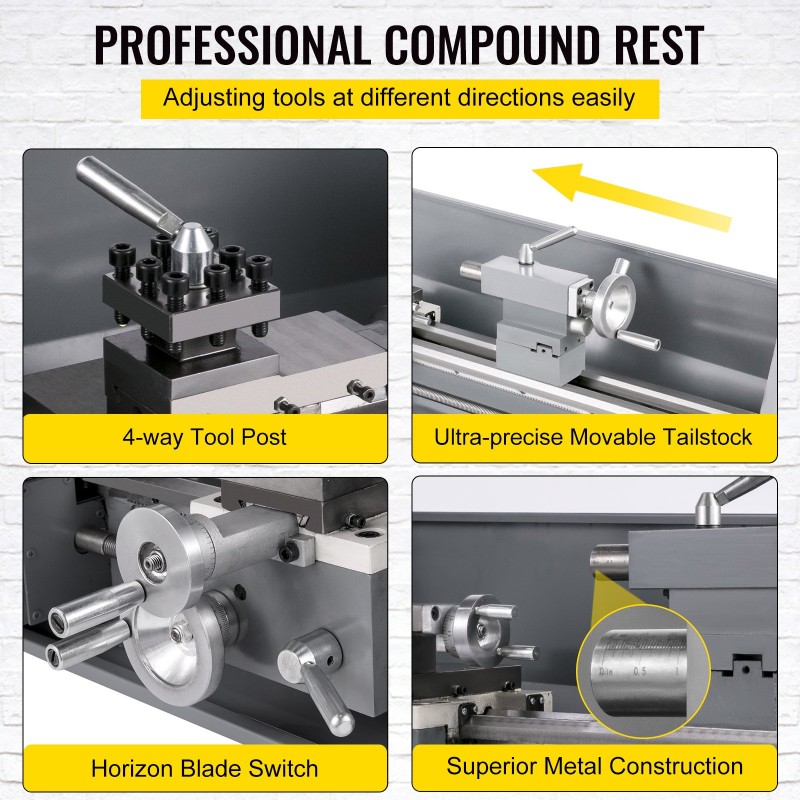 Metallisorvi 750 wattia harjaton moottori 50–3000 kierrosta minuutissa kärkiväli 600 mm