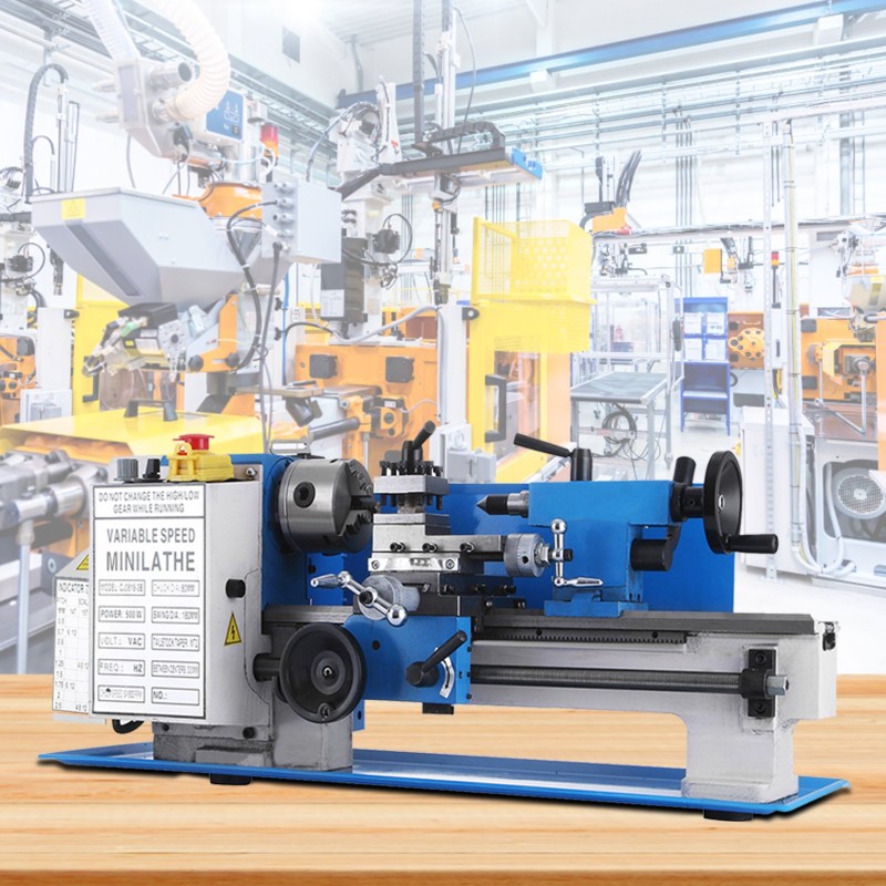 Pöytämallinen metallisorvi 7 x 12 tuumaa valurautarakenne 400 wattia 3-leukaistukka