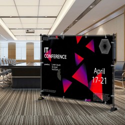 Taustaseinän banneriteline alumiinirunko säädettävä leveys 140–240 cm korkeus 110–240 cm kevyt kuljetuslaukku