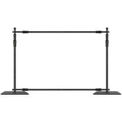 Taustatelinpakkaus hiiliteräspohjalla 10x10 jalkaa säädettävä korkeus 6 puristinta kantolaukku