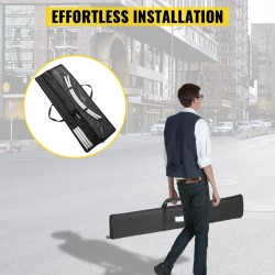 Mainoslipputangot anodisoitua alumiiniseosta 4,3 m 30 kpl maapiikeillä kantopusseilla