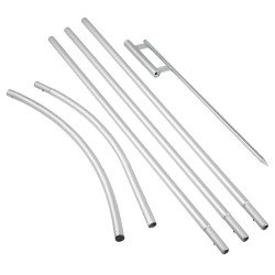 Mainoslipputangot anodisoitua alumiiniseosta 4,3 m 30 kpl maapiikeillä kantopusseilla