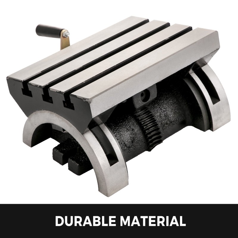 Kallistettava valurautainen jyrsinkoneen pöytä 7x5 tuumaa 3 T-uraa 10 mm