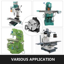 Pyöröpöytä 200 mm HT200 valurauta 3-urainen MT-3 horisontaaliseen ja vertikaaliseen käyttöön