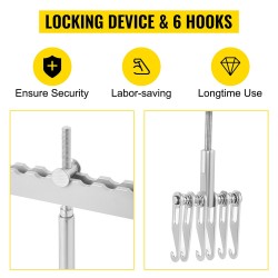 Kolhunvetovipu alumiinirunko 625 mm vipuvarsi yksijalkainen kuuden koukun haka
