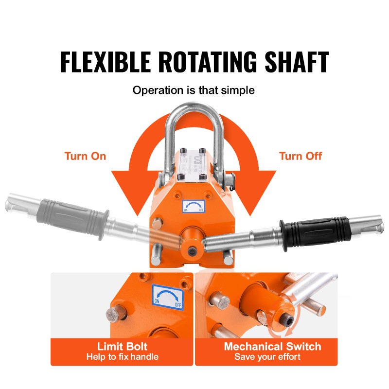Pysyvä nostomagneetti 600 kg neodyymi ja teräs U-pohjalla turvakerroin 2,5