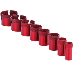 Timanttikruunuporasarja 8 osaa timanttipinnoite M14 20 68 mm kuiva ja märkäporaus