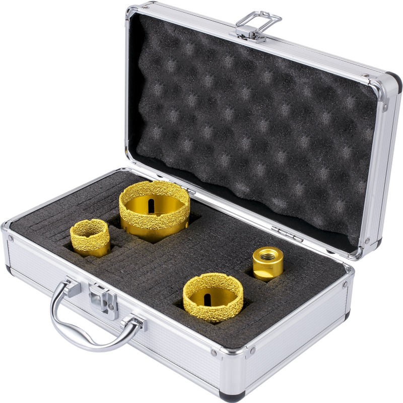 Timanttipintainen reikäsahasarja 4 kpl 25 35 50 68 mm laatoille ja kiville