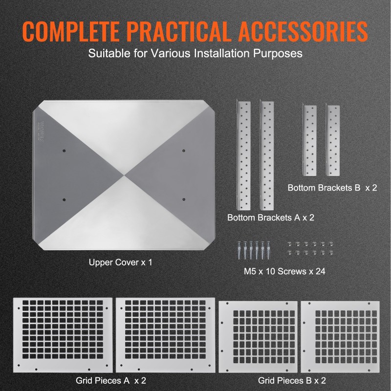 Savupiipun hattu 304-ruostumattomasta teräksestä 472 x 381 x 250 mm ulkokäyttöön