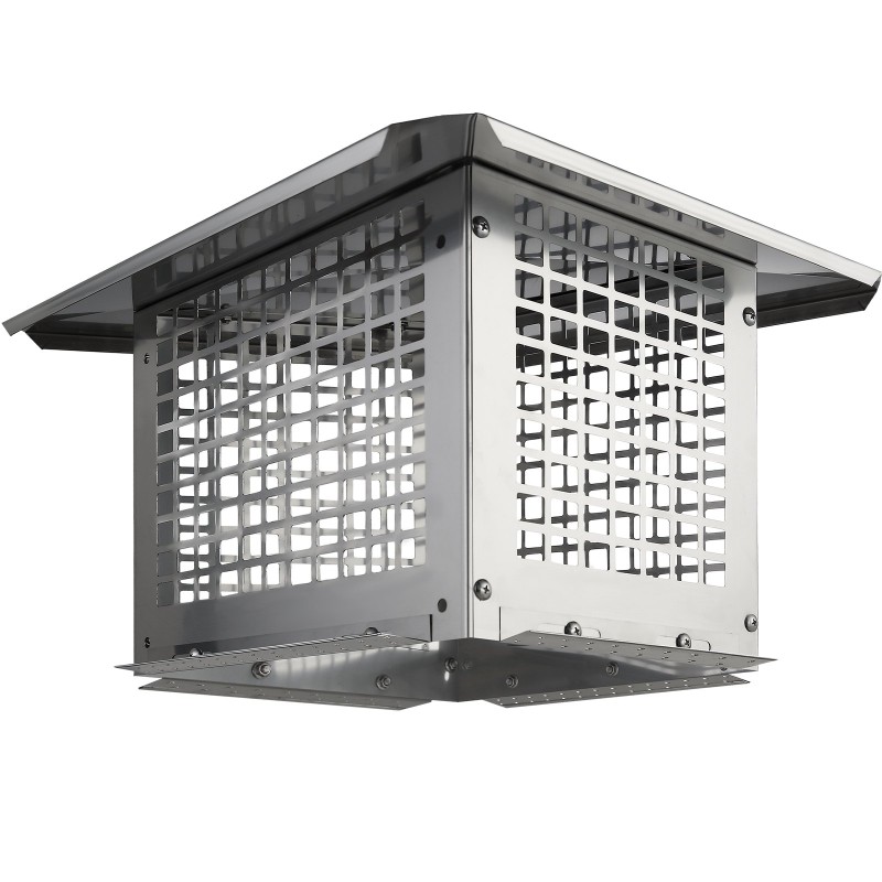 Savupiipun hattu 304-ruostumattomasta teräksestä 472 x 381 x 250 mm ulkokäyttöön